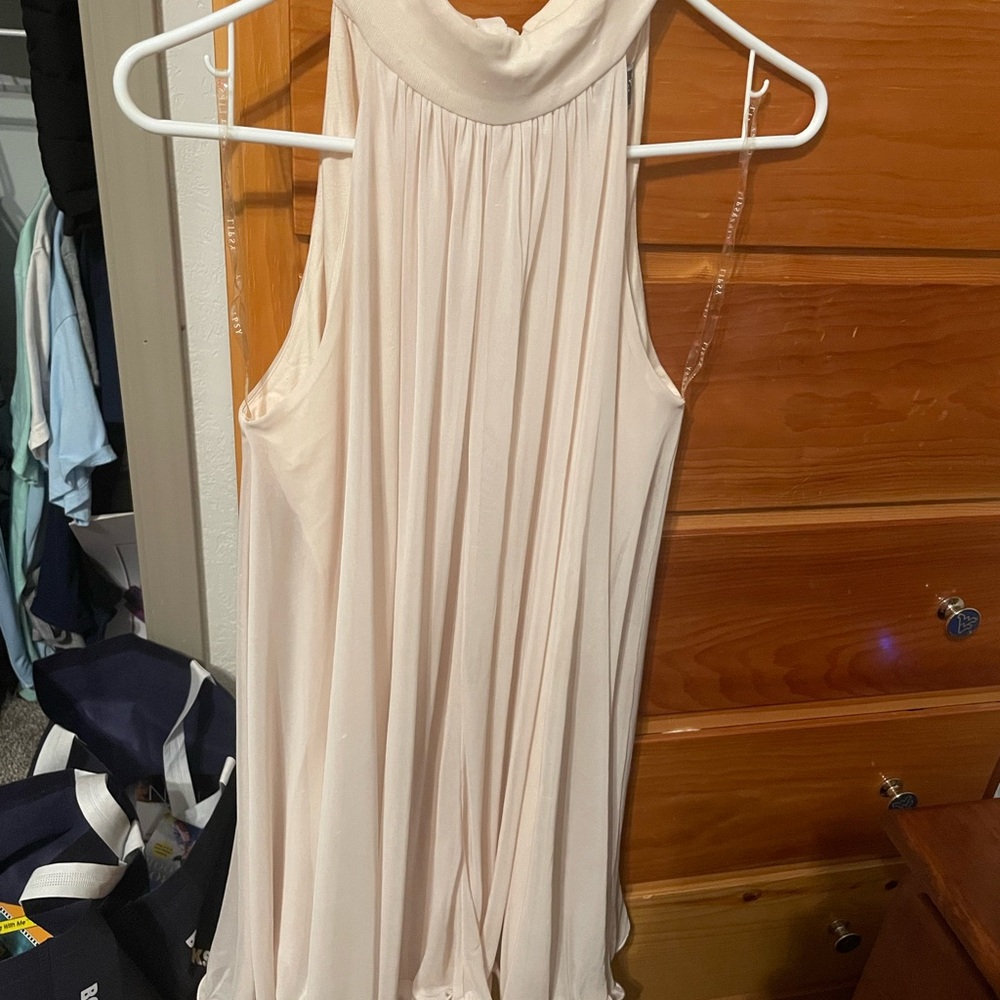 Lipsy Cream Mini Dress
